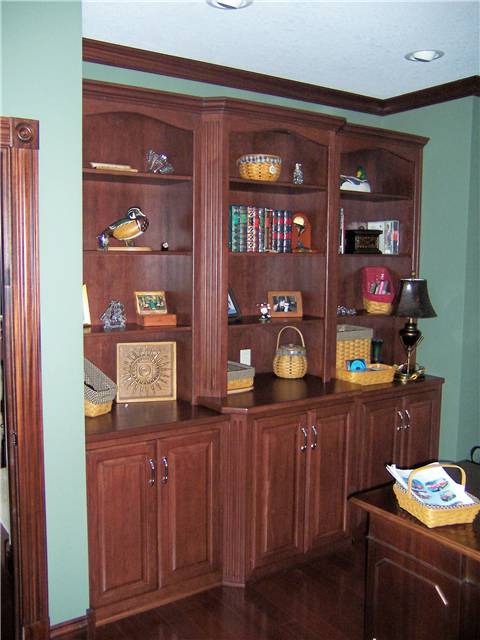Hickory library/storage cabinets